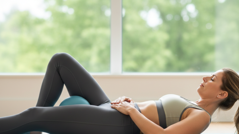 Mulher realiza exercício: a incontinência urinária de esforço (IUE) é um tipo específico de perda involuntária de urina associada ao aumento da pressão dentro do abdômen