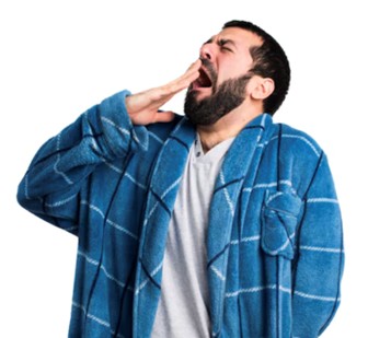 Homem com pijama boceja; nem todo episódio isolado é motivo de preocupação.
Mas alguns sinais indicam que é hora de procurar avaliação médica.